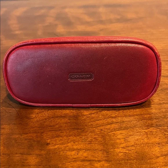 Coach Vintage Cherry Red Leather Mini Pouch Beautiful - Picture 5 of 11